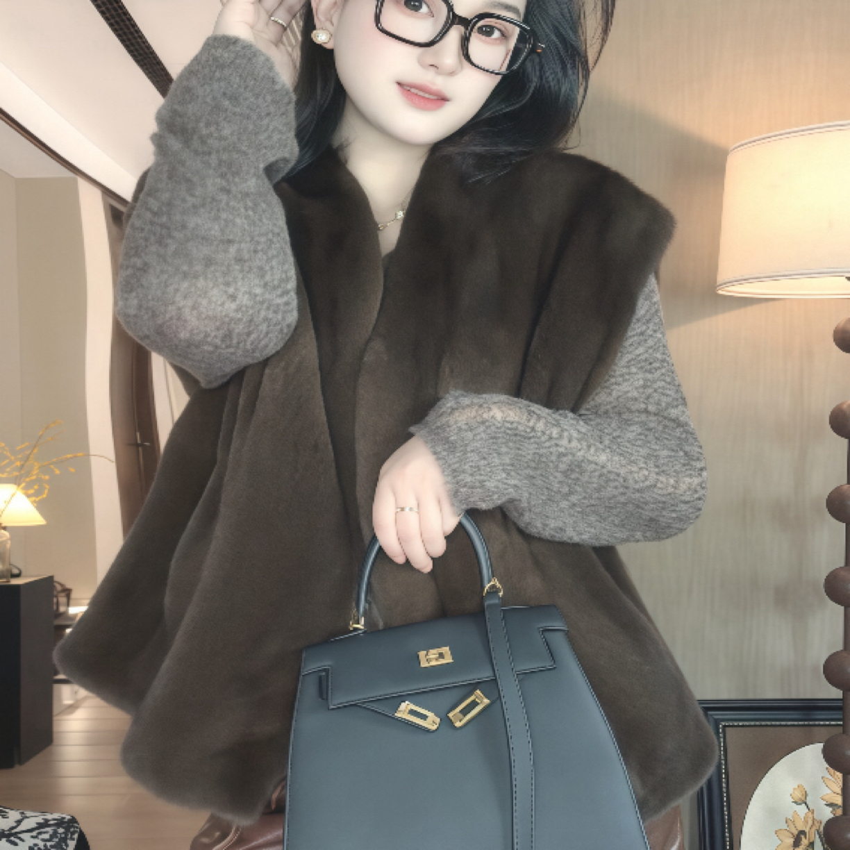 V领短款韩式休闲百搭时尚背心