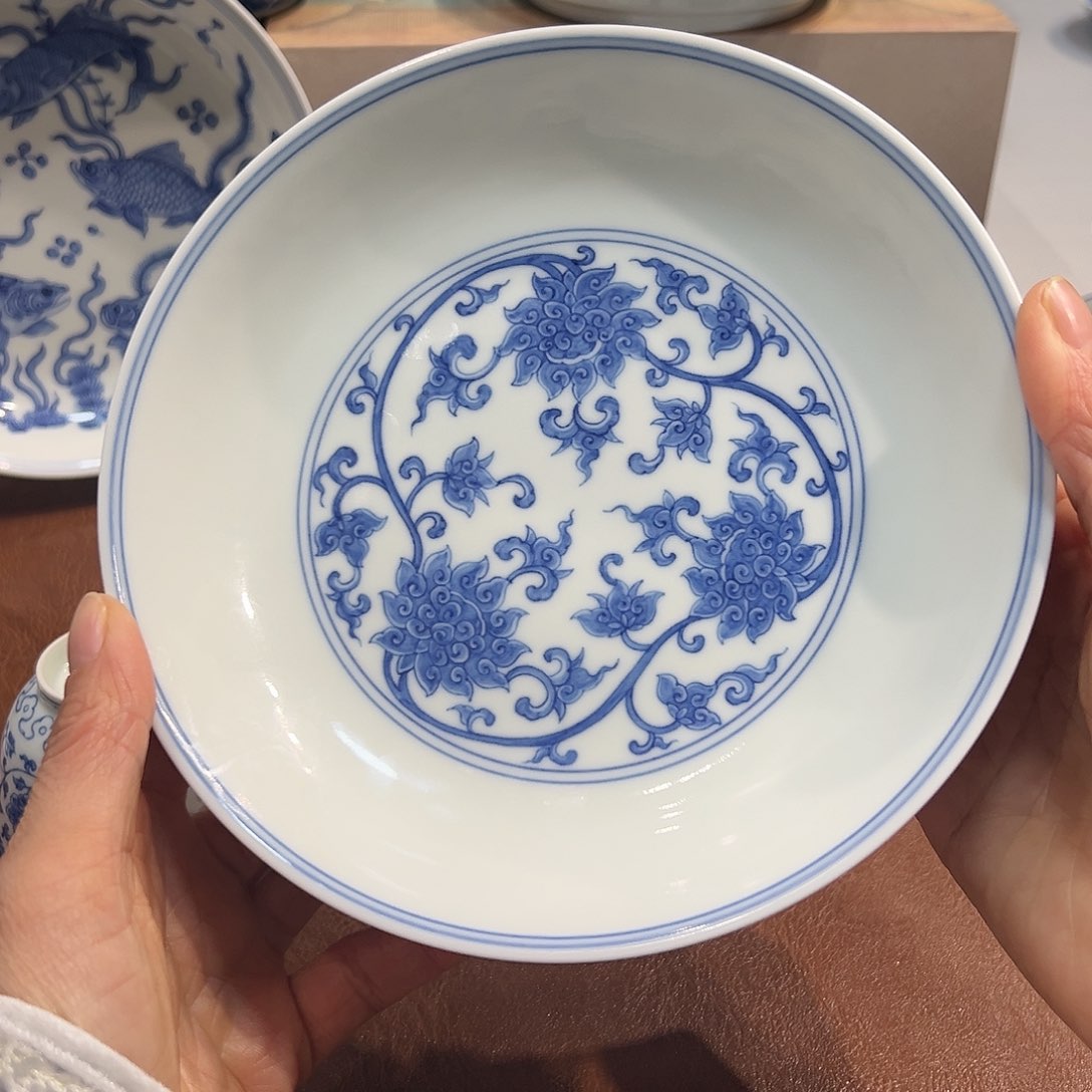 壶承青花缠枝壶承17厘米