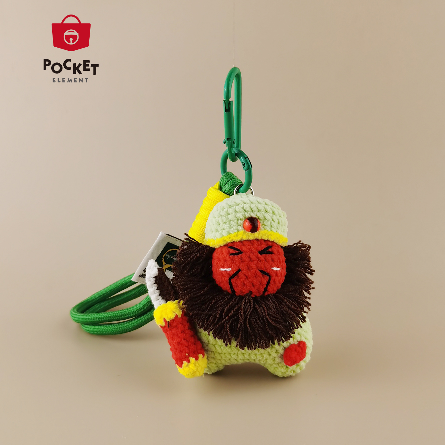 PocketElement 可爱关公关羽包包挂件挂饰钥匙扣小众高级轻奢礼物