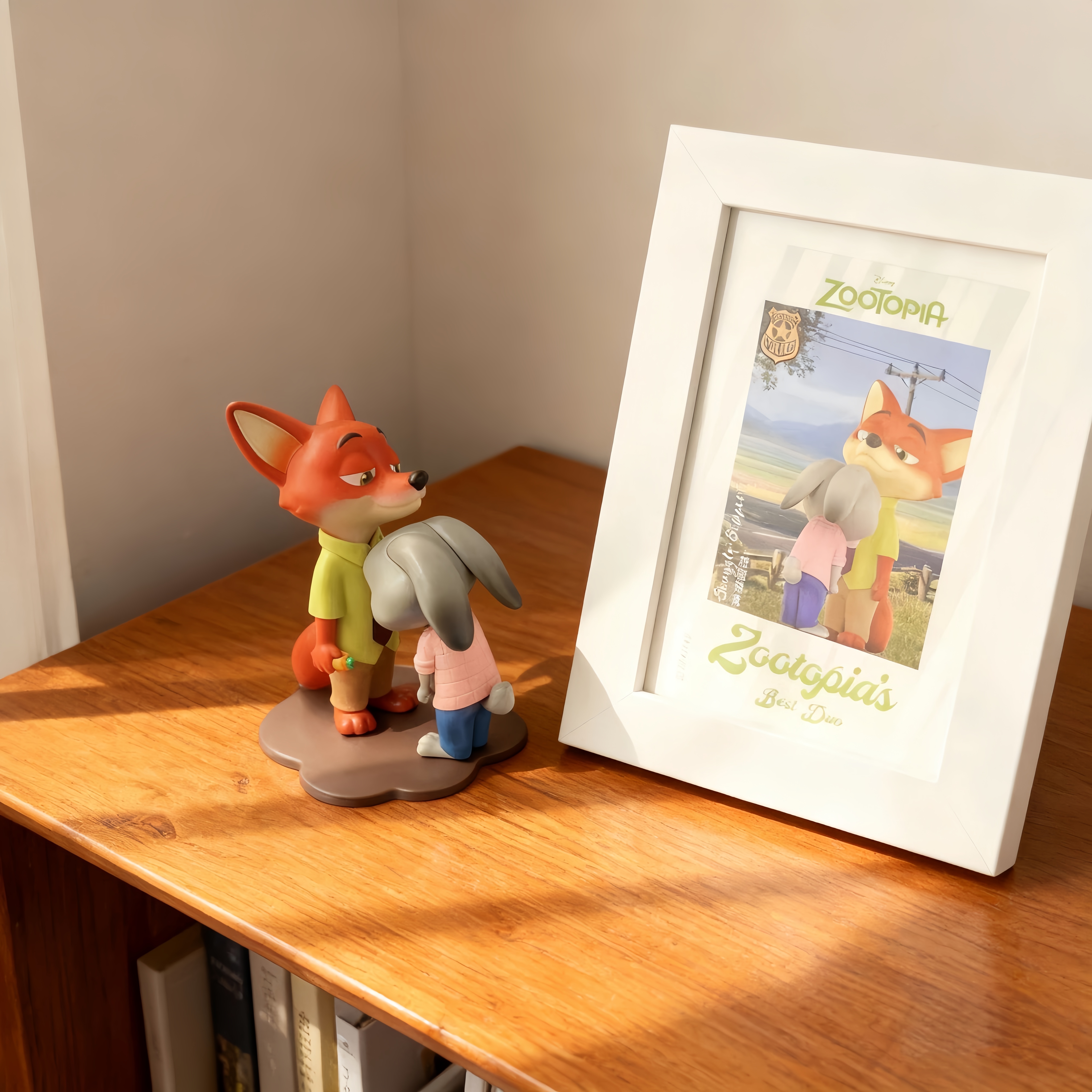 甜蜜依靠疯狂动物城尼克朱迪CP盲盒手办车载创意摆件