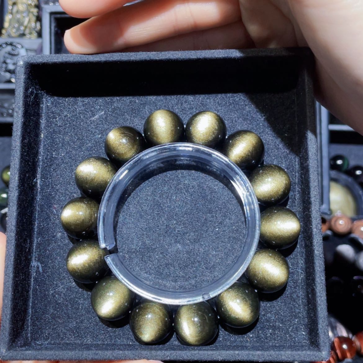 【闪购商品】黑曜岩手链未镶嵌我***多