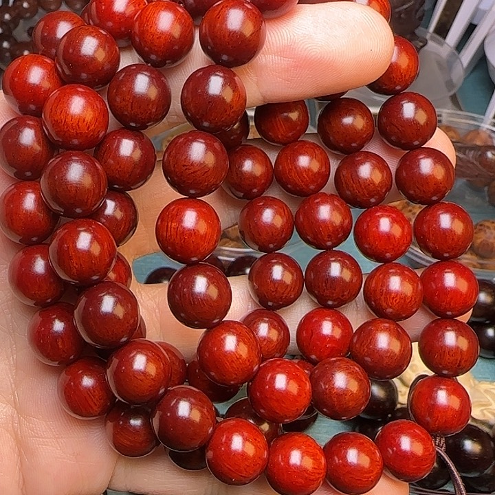 木断小叶紫檀佛珠手链1.2尺寸108颗