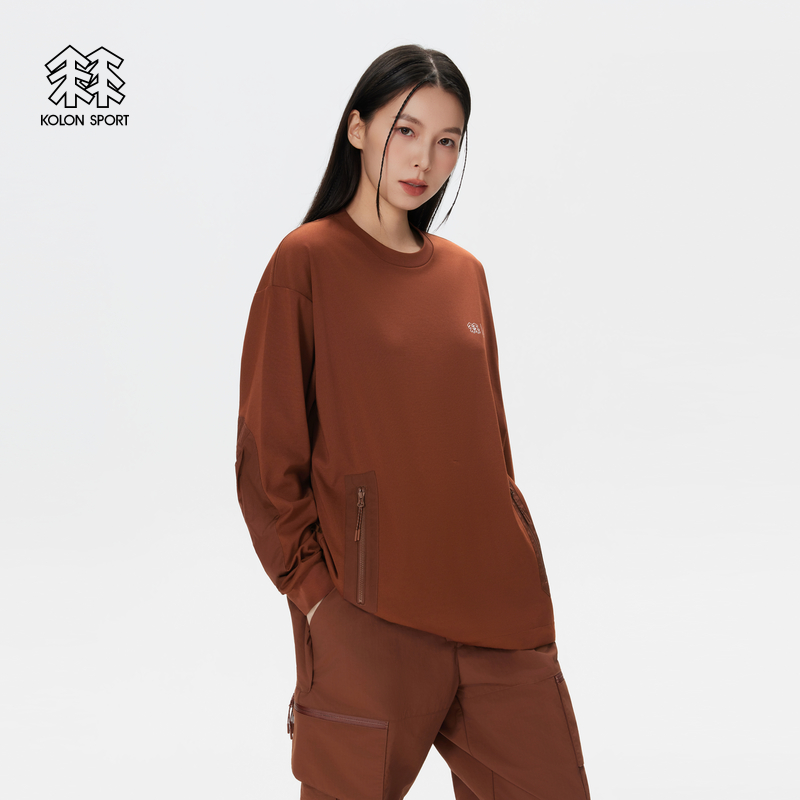 KOLON SPORT可隆户外休闲衣吸湿排汗防晒UPF50+CMF联名圆领卫衣