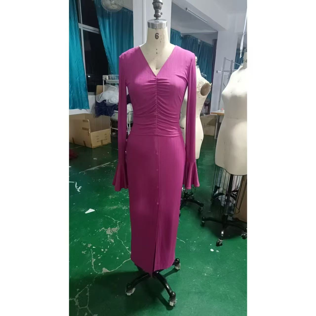 原创自制【桃桃妖】小众法式港风复古秋季长袖包臀裙套装