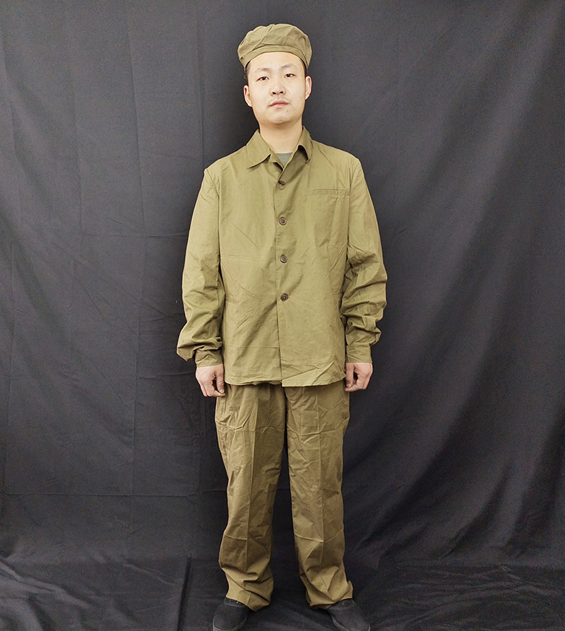 老式 六伍式老粗布土黄工作服套装