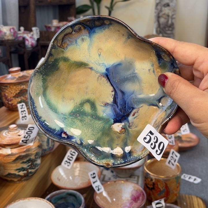 全手工柴烧志野壶承539