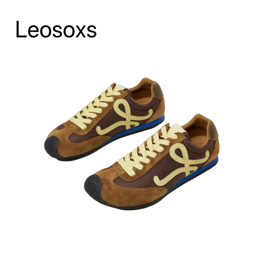 Leosoxs女德训鞋阿甘鞋撞色休闲运动女鞋丑萌鞋