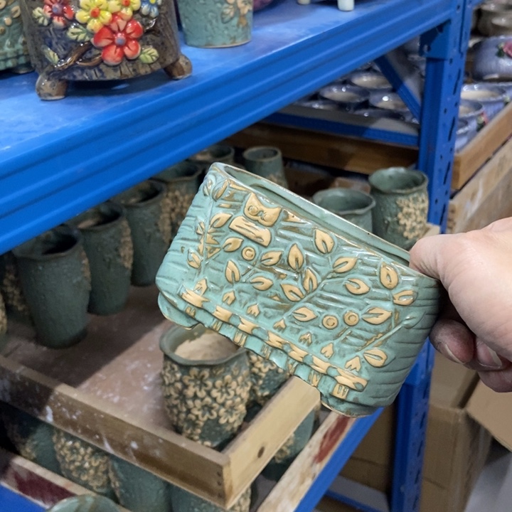 陶瓷花盆单场满9.9发12.5*7*7.5