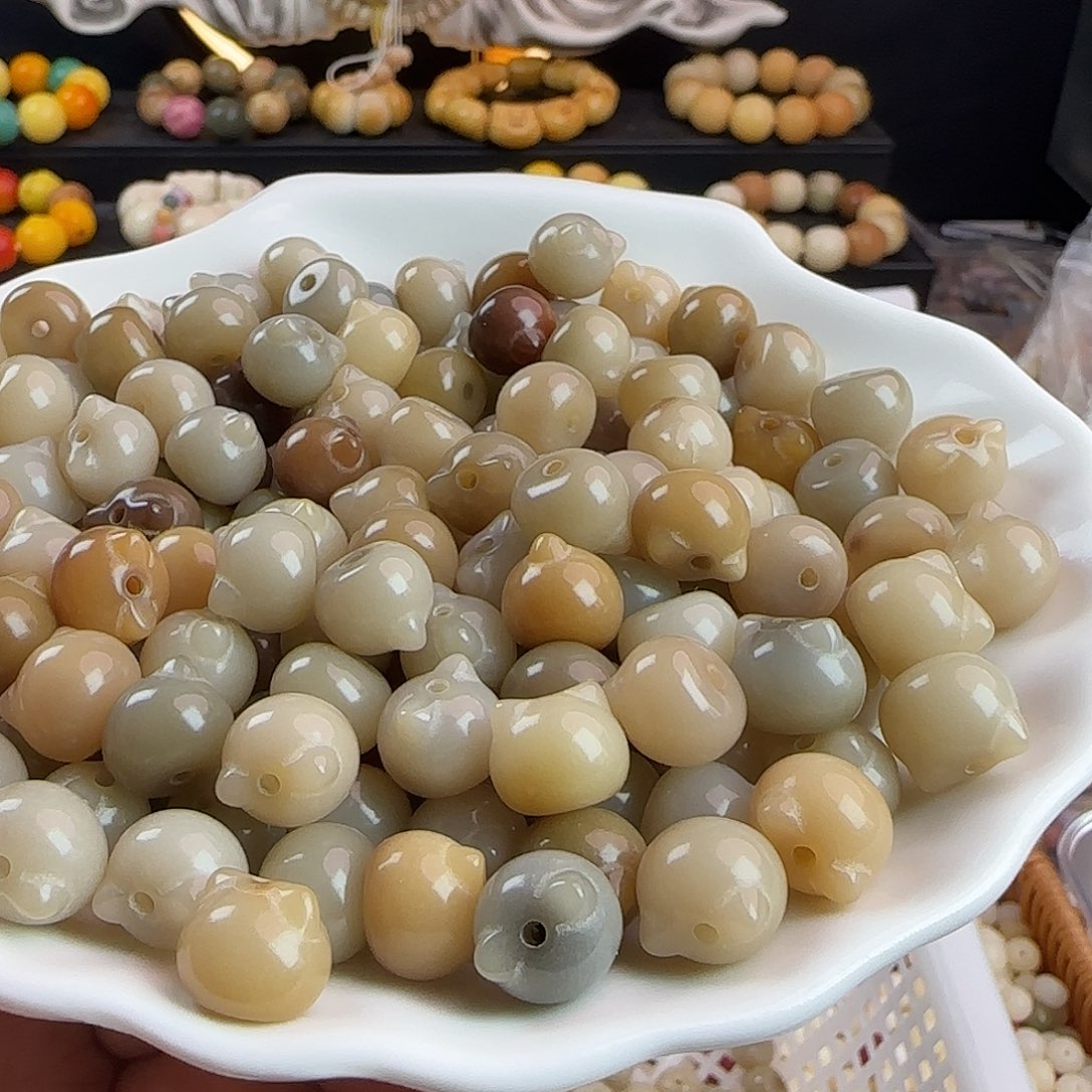 菩提根/象牙果吊坠卡12灰月光猫头20颗➕10颗