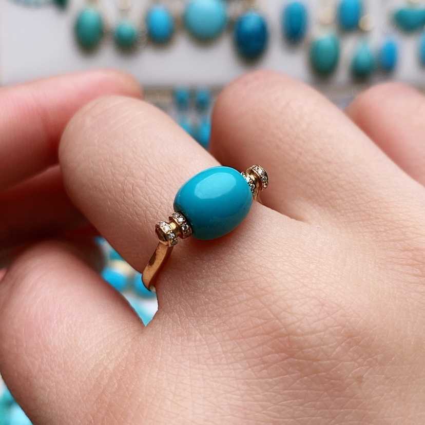 【闪购商品】绿松石配饰18K金镶嵌