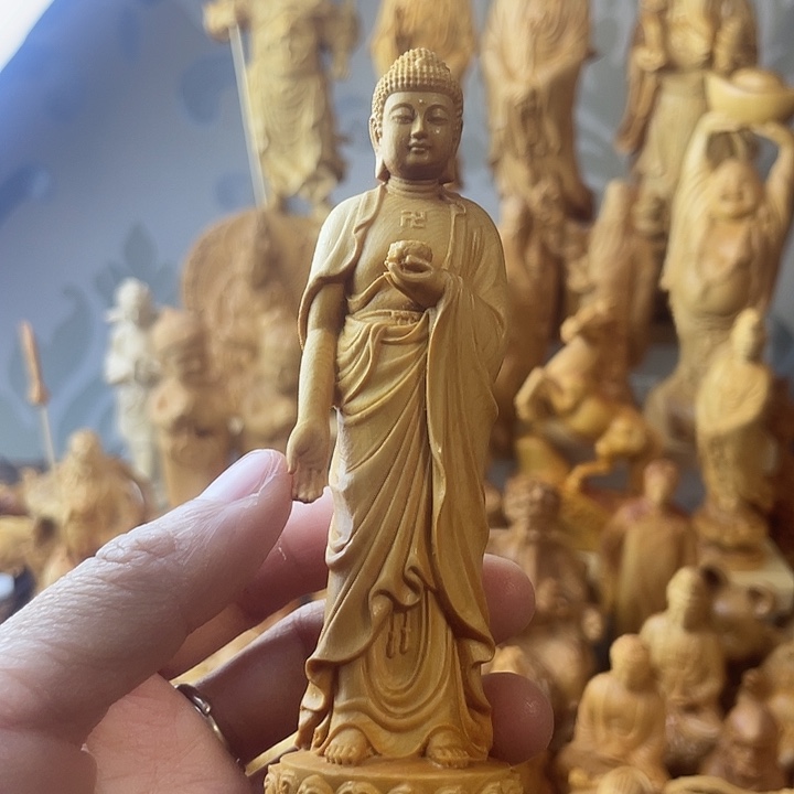 柏木（崖柏）崖柏阿弥陀佛高13公分