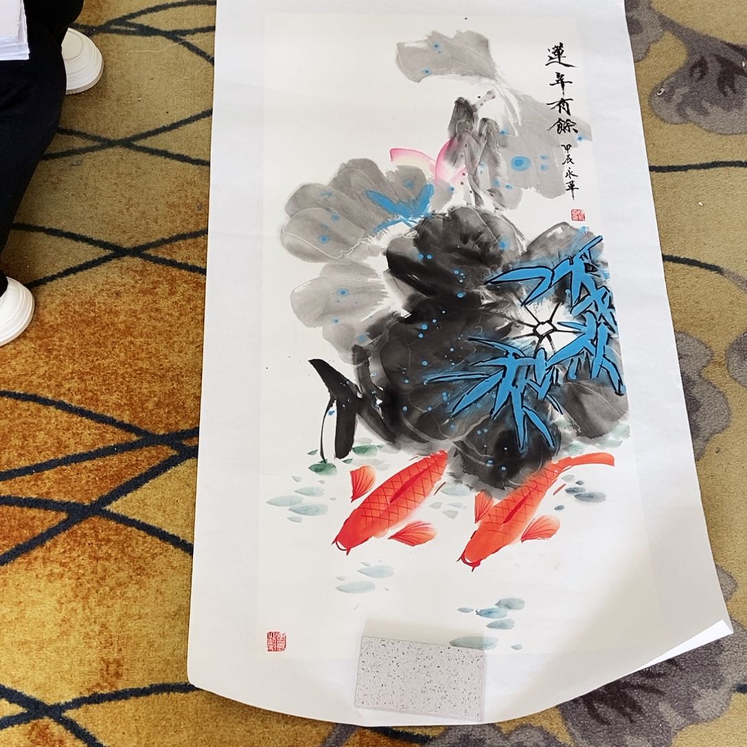 国画鹿**屏姚永革手绘花鸟50.100