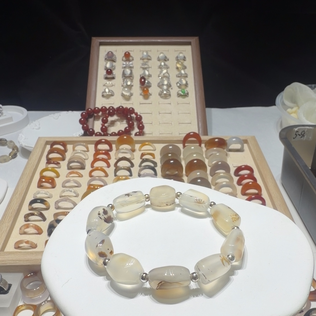 绵****玛瑙/玉髓合金戒指买断不退换