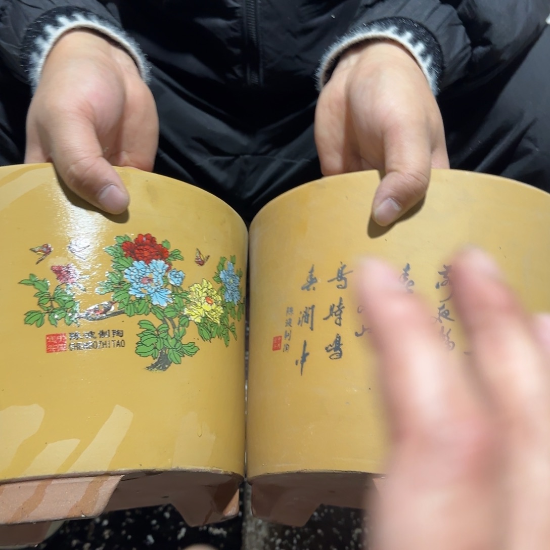 花盆紫砂口径20厘米高度17厘米