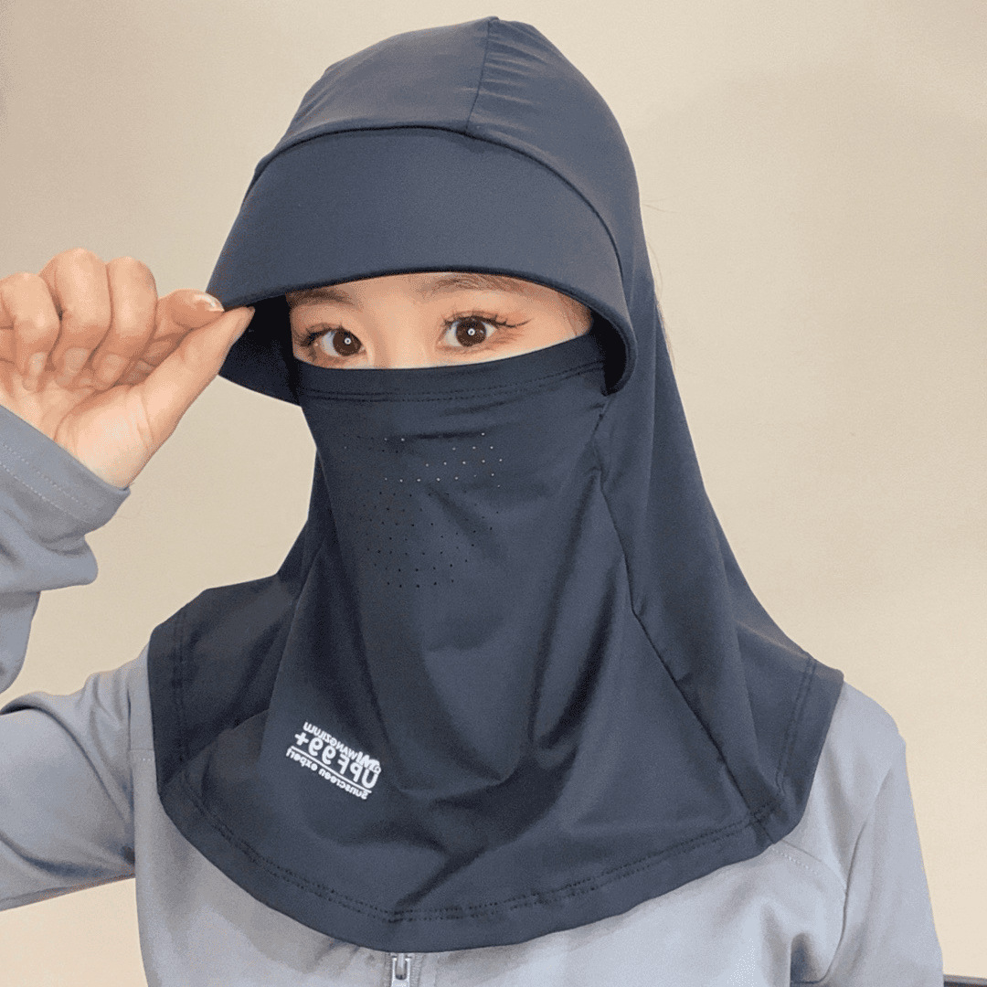 爆款全脸遮阳帽子女夏季防晒帽防紫外线户外骑行护颈面罩太阳帽