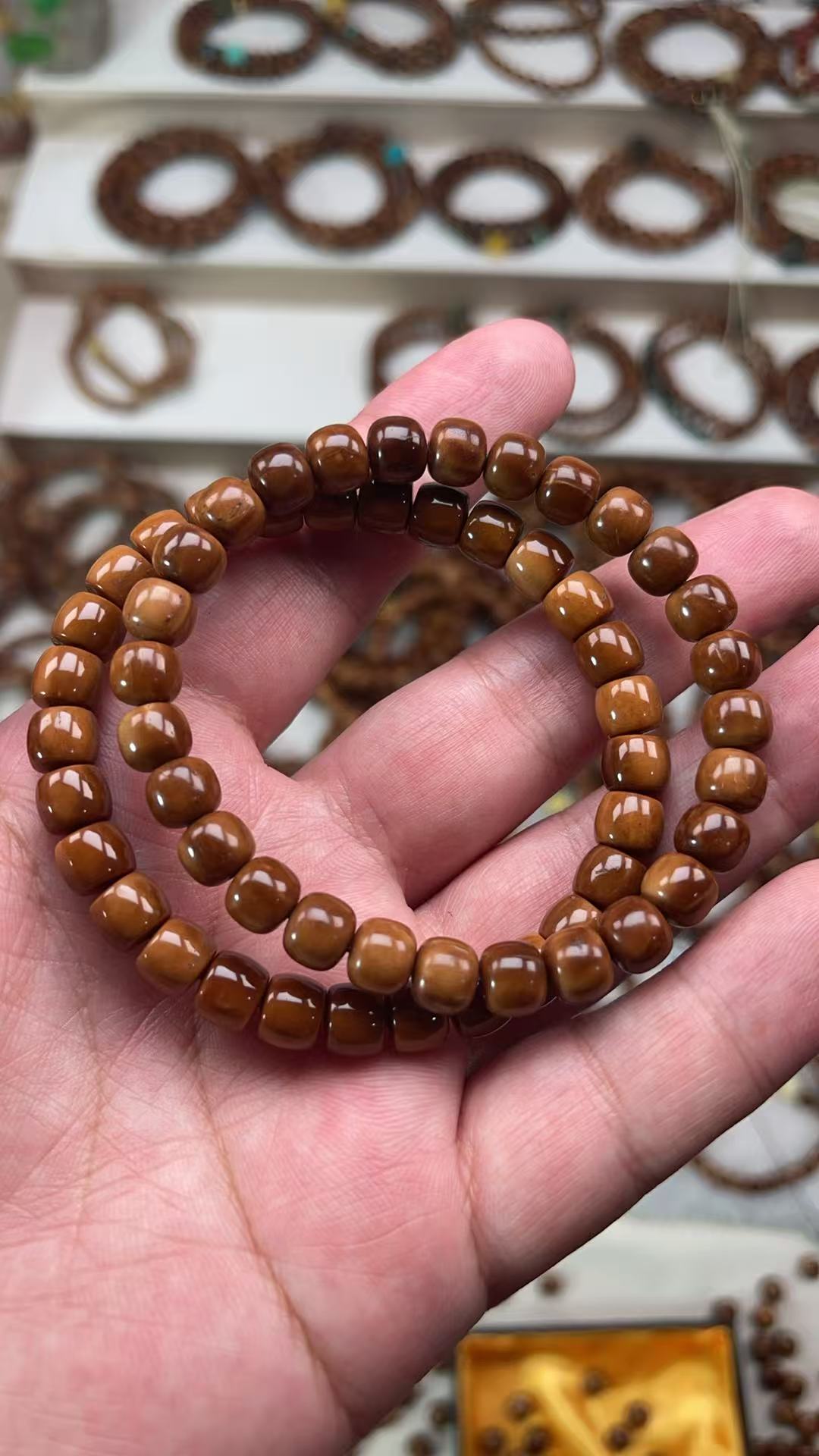 源头厂家 开播福利款7x8库克珠子（天然库克有棕眼棕线)