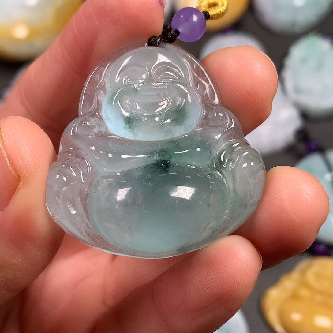 霞***霞翡翠未镶嵌颈饰天然翡翠吊坠