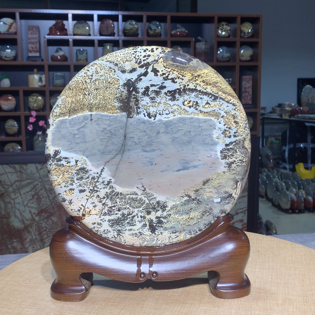 紫砂广西国画石摆件，收藏观赏