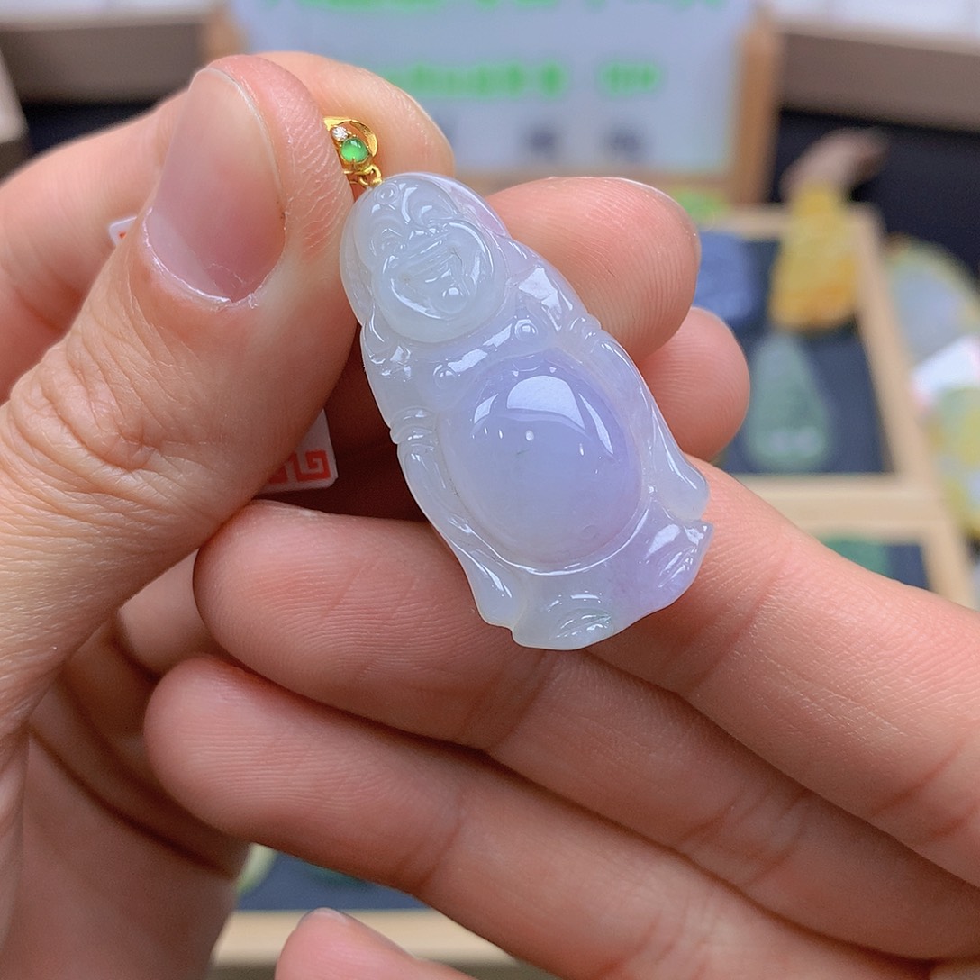 翡翠颈饰18K金镶嵌翡翠