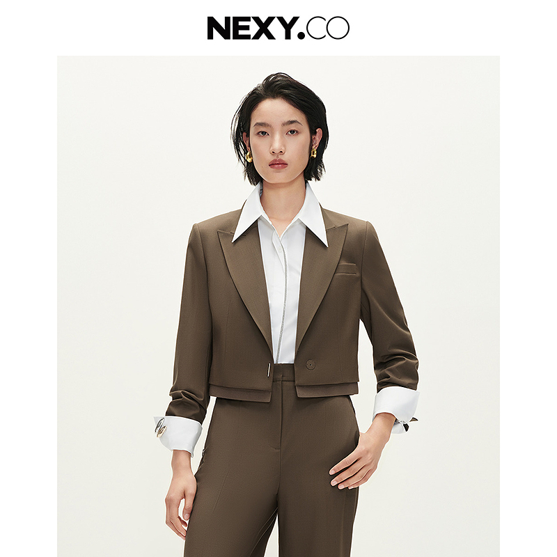 NEXY.CO/奈蔻气质长袖时尚休闲修身通勤秋季外套XA02363D4