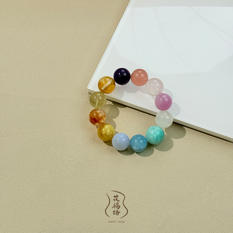 【花福路】原创设计chichi同款梦幻少女彩色多宝手串15手围
