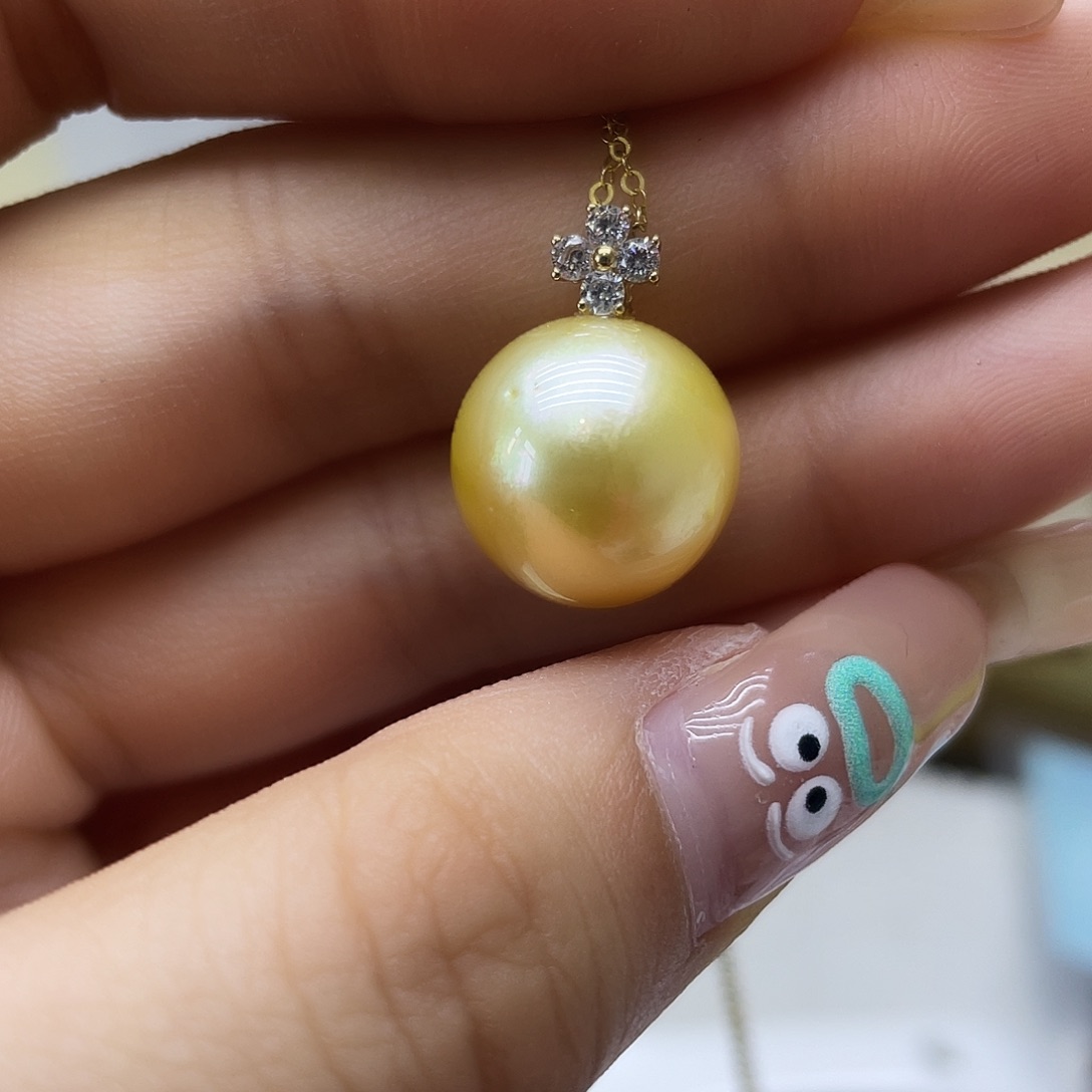 海水珍珠18K金镶嵌颈饰