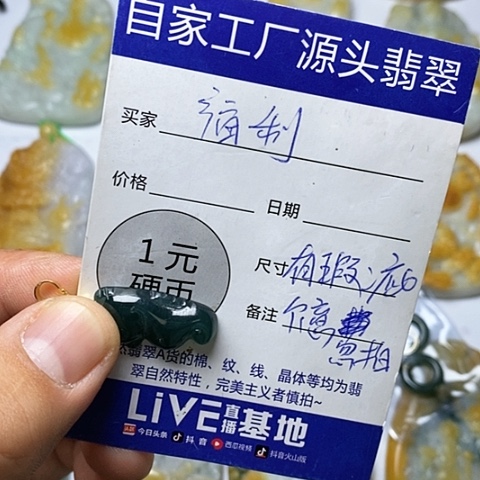 翡翠颈饰未镶嵌海**恋翡翠