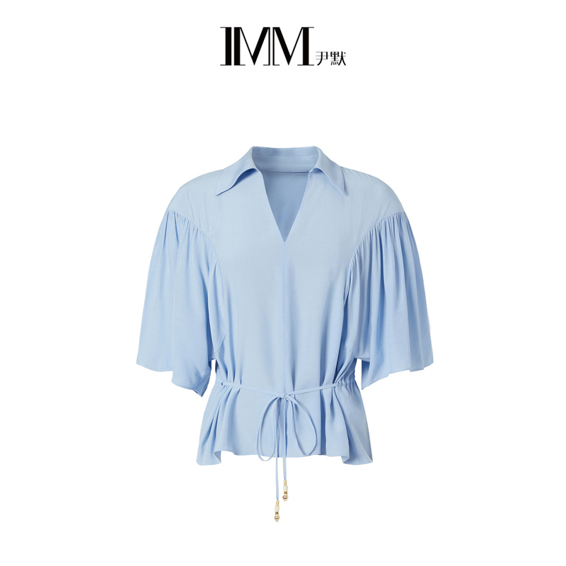 【粉丝专享】IMM尹默醋纤小翻领廓形设计感单上衣夏0041