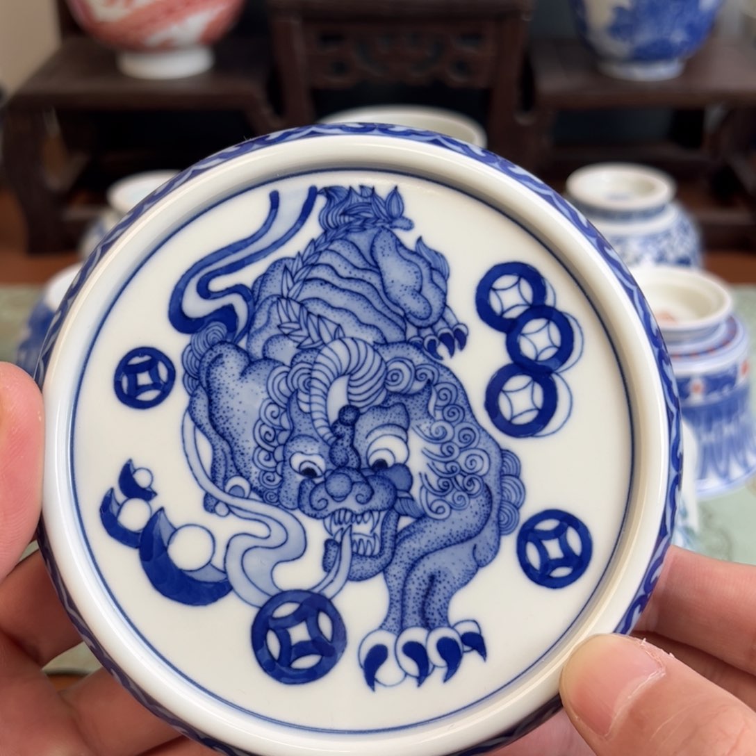 瓷片笑**开景德镇瓷器手工手绘