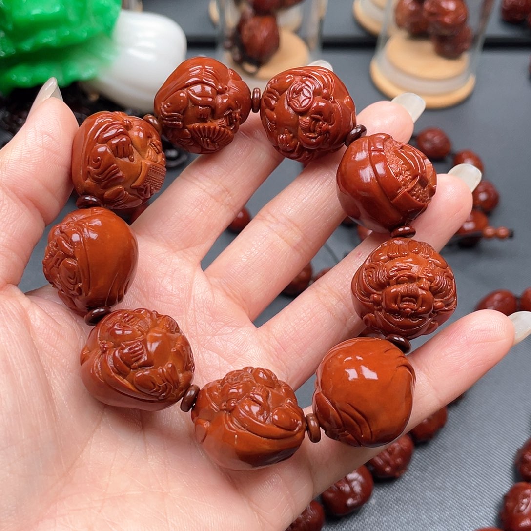 ****翻橄榄核手串财神手串