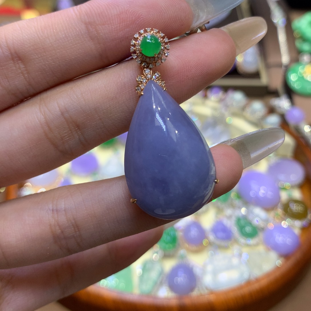 【闪购商品】翡翠18K金镶嵌颈饰翡翠