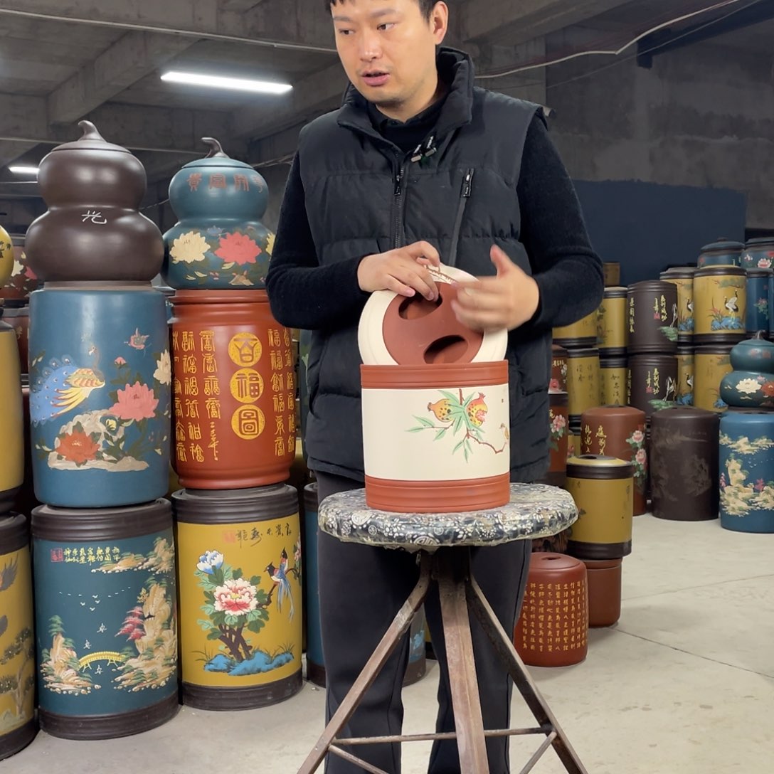 宜兴原矿紫砂茶叶罐