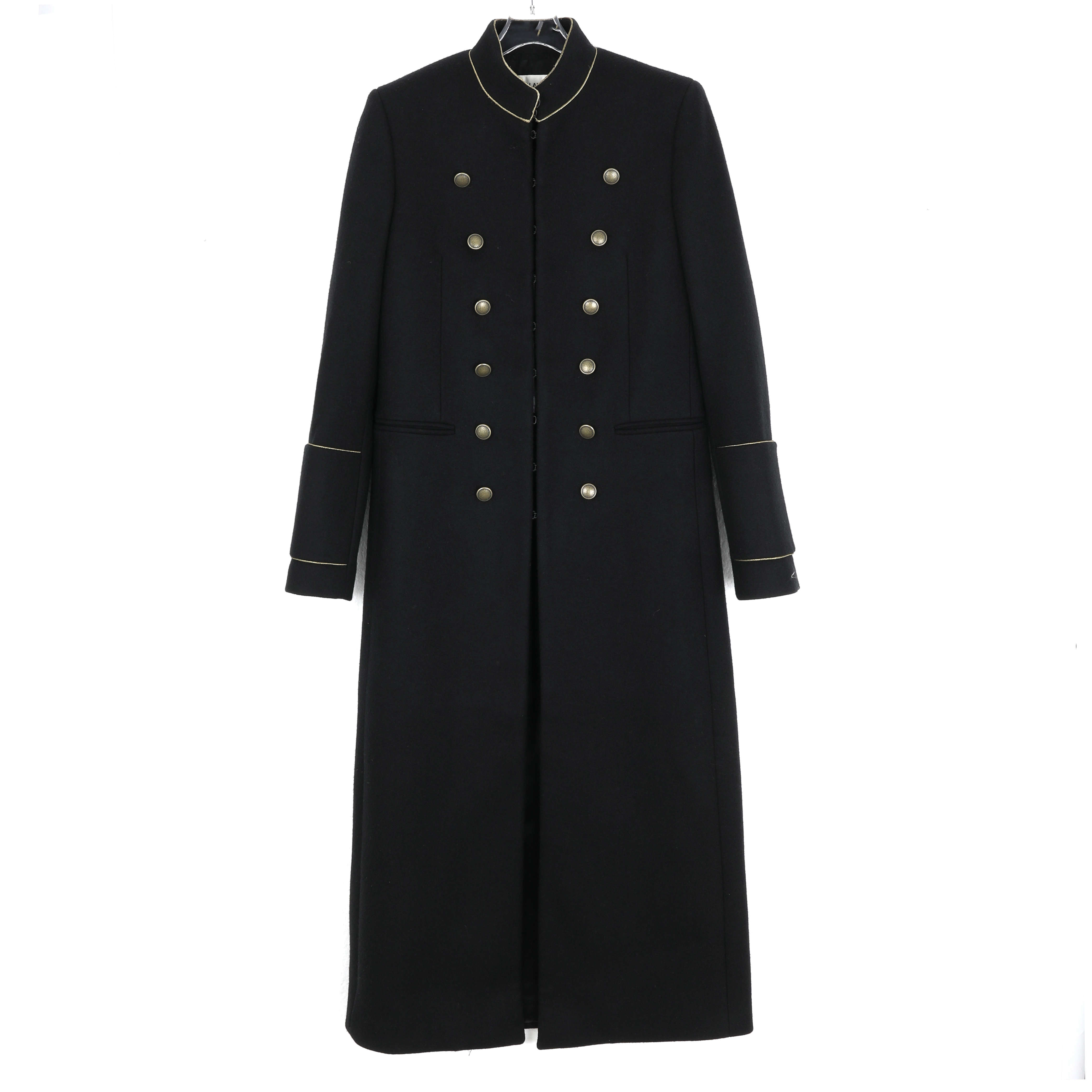 Saint Laurent圣罗兰女士双排扣气质羊毛长大衣 531458/Y187T1000