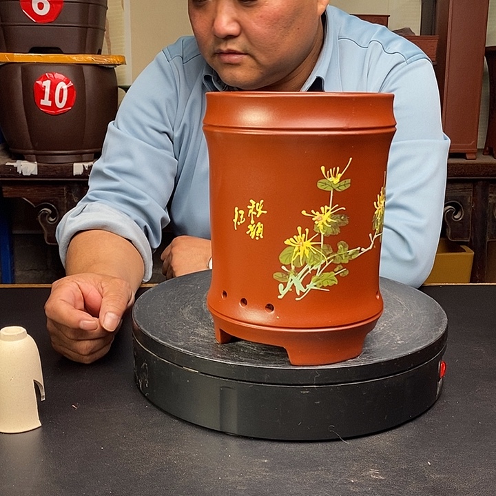 紫砂花盆货号一只JZJ1