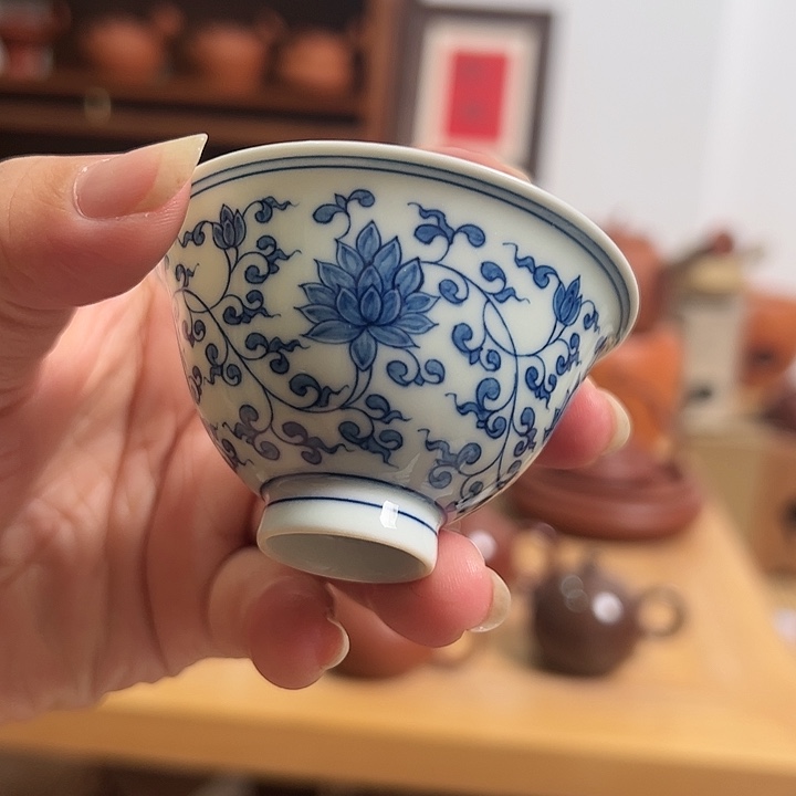 【闪购商品】手工绘画青瓷主人杯40-50