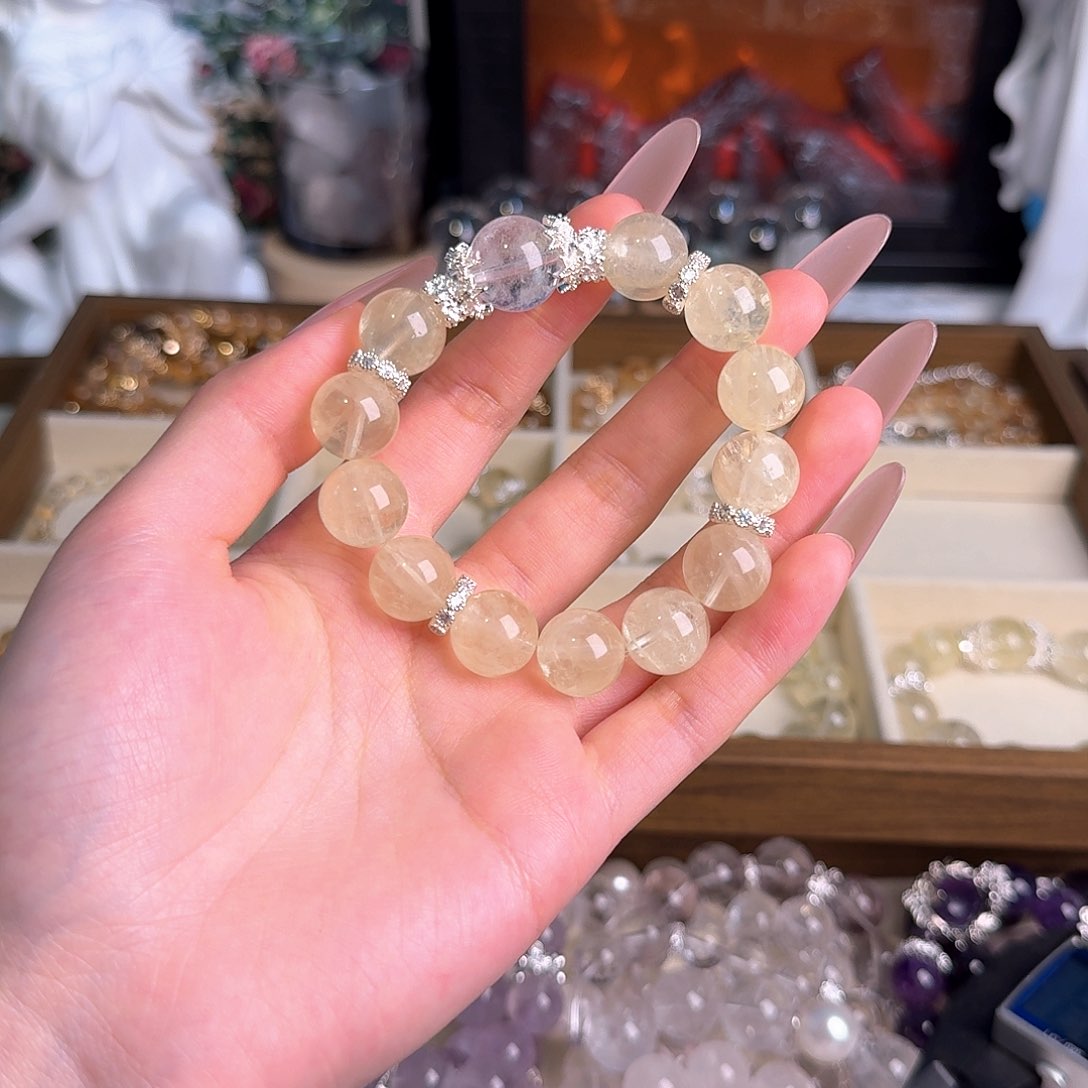 水晶手链未镶嵌黄水晶