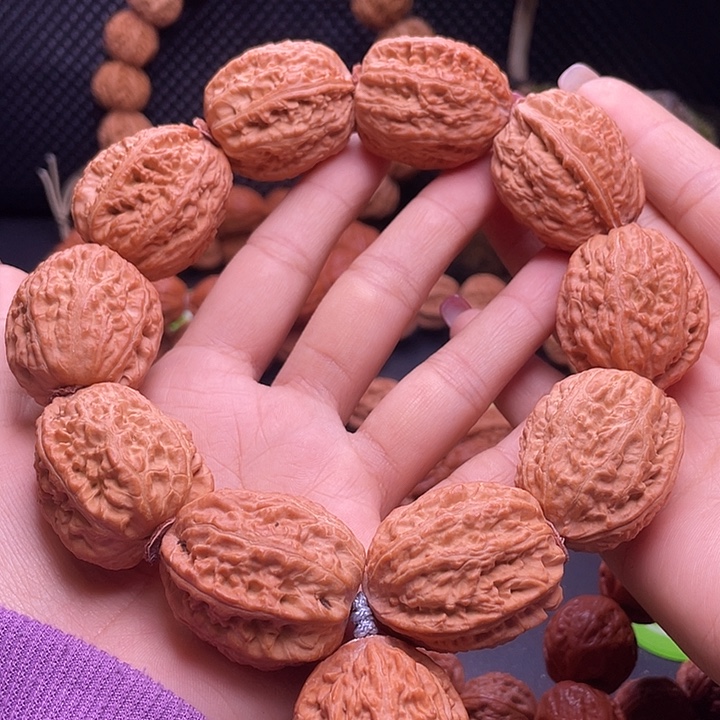 手串文玩核桃  野麻30