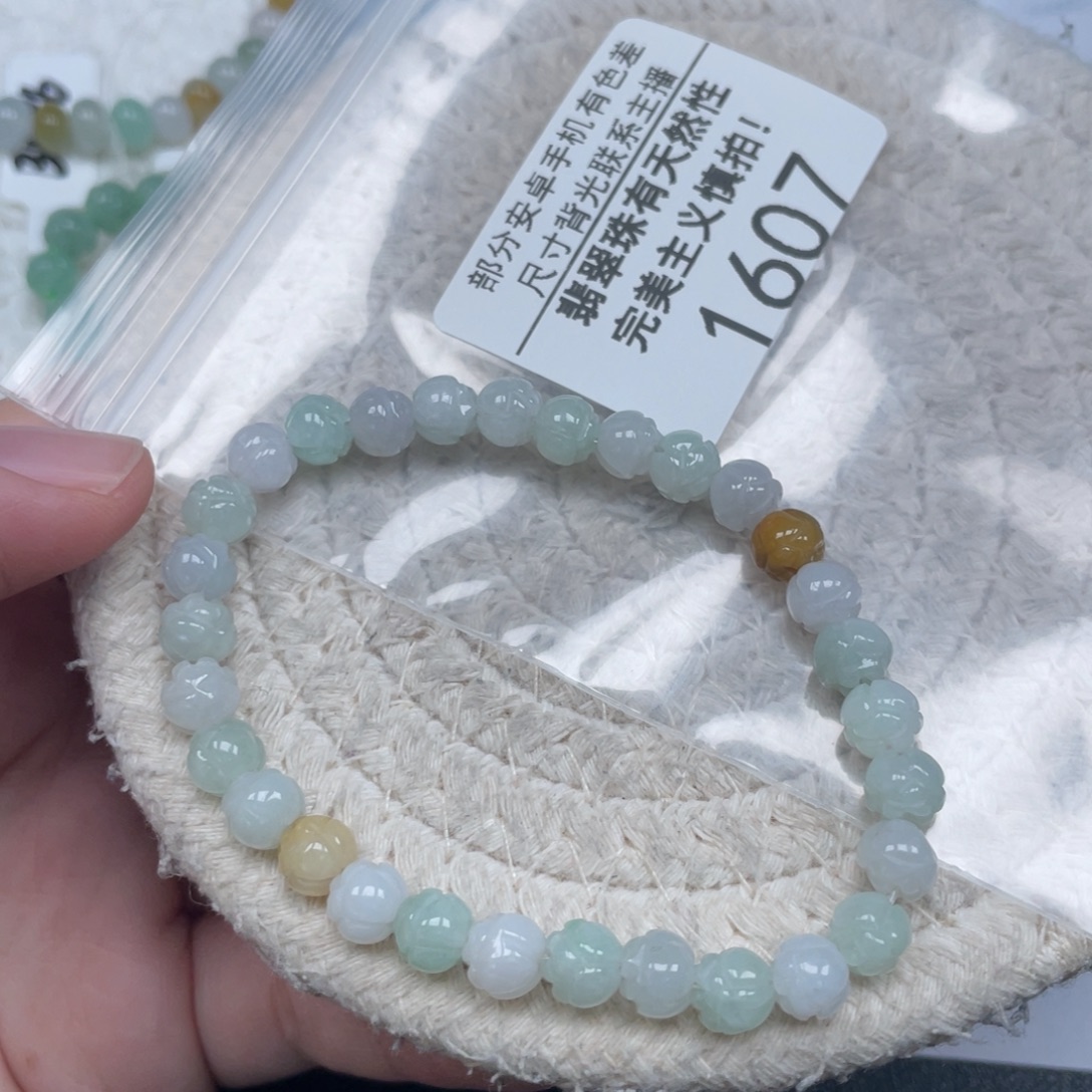 翡翠未镶嵌颈饰天然A货缅甸翡翠6.2mm