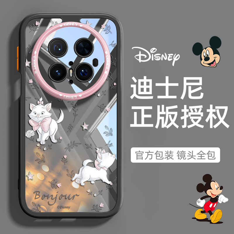 迪士尼适用华为mate70pro手机壳透明高级mate70卡通小猫全包