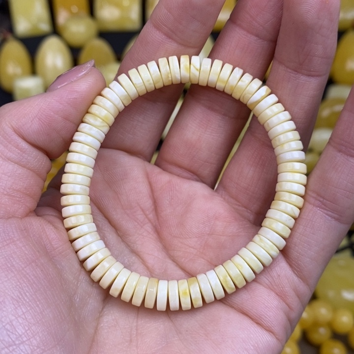 蜜蜡手链未镶嵌森*天然无优化琥珀蜜蜡