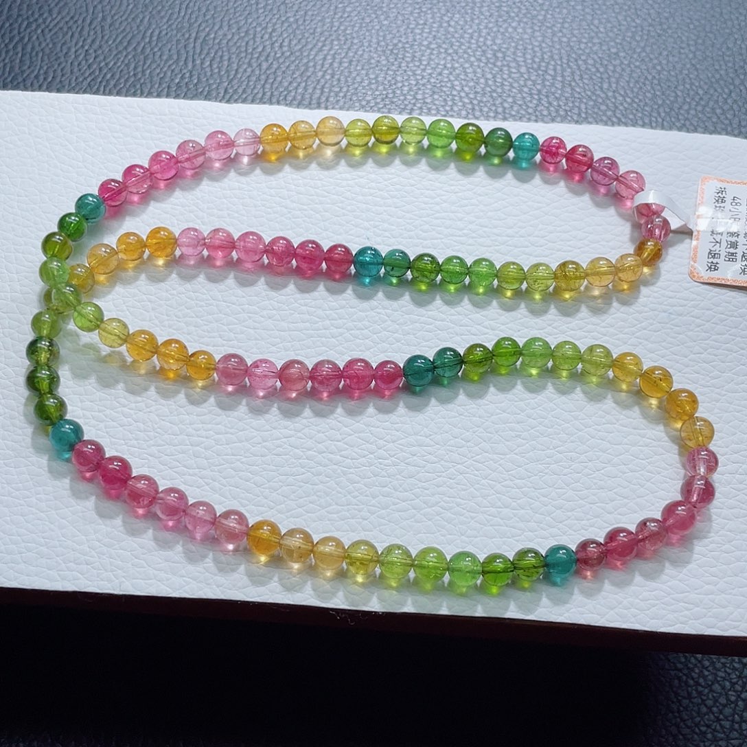 碧玺手链未镶嵌5.8mm左右