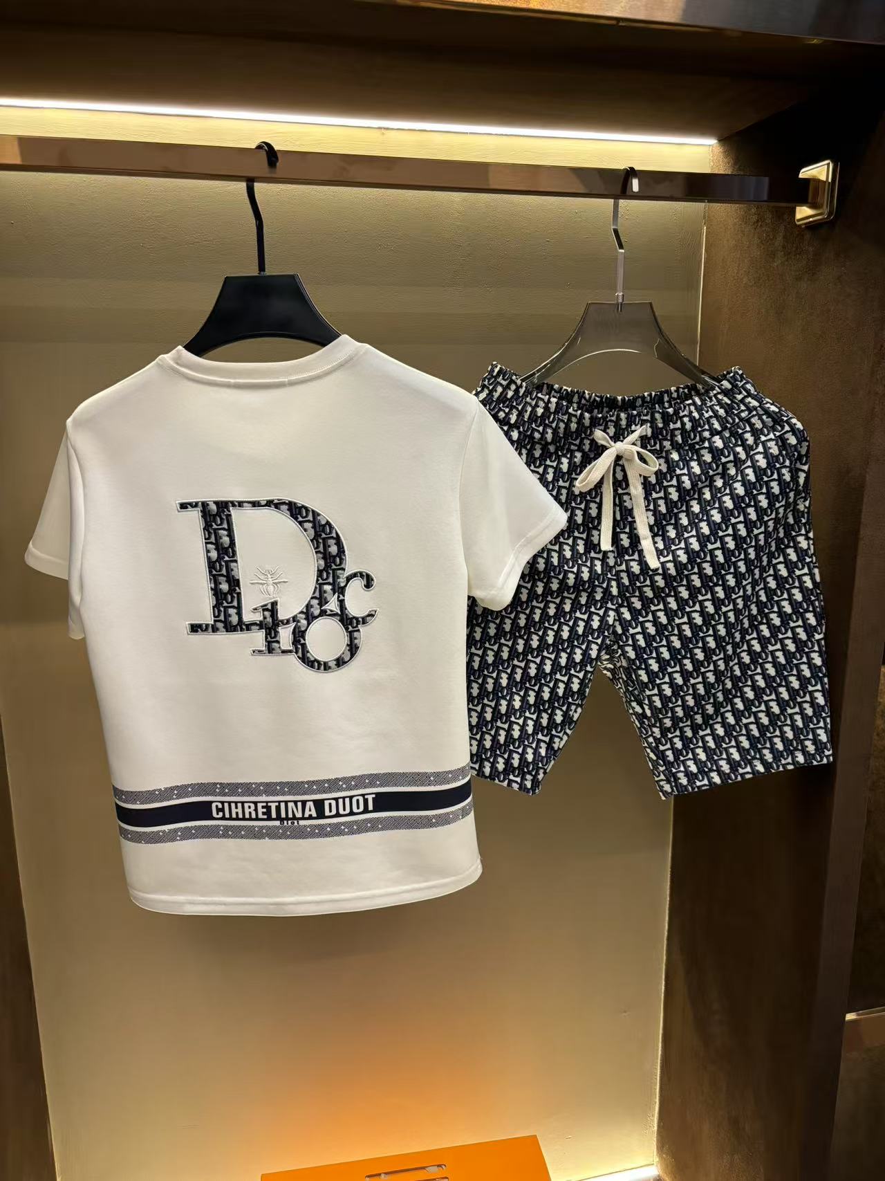 男士夏季新款轻奢休闲百搭修身时尚套装K832