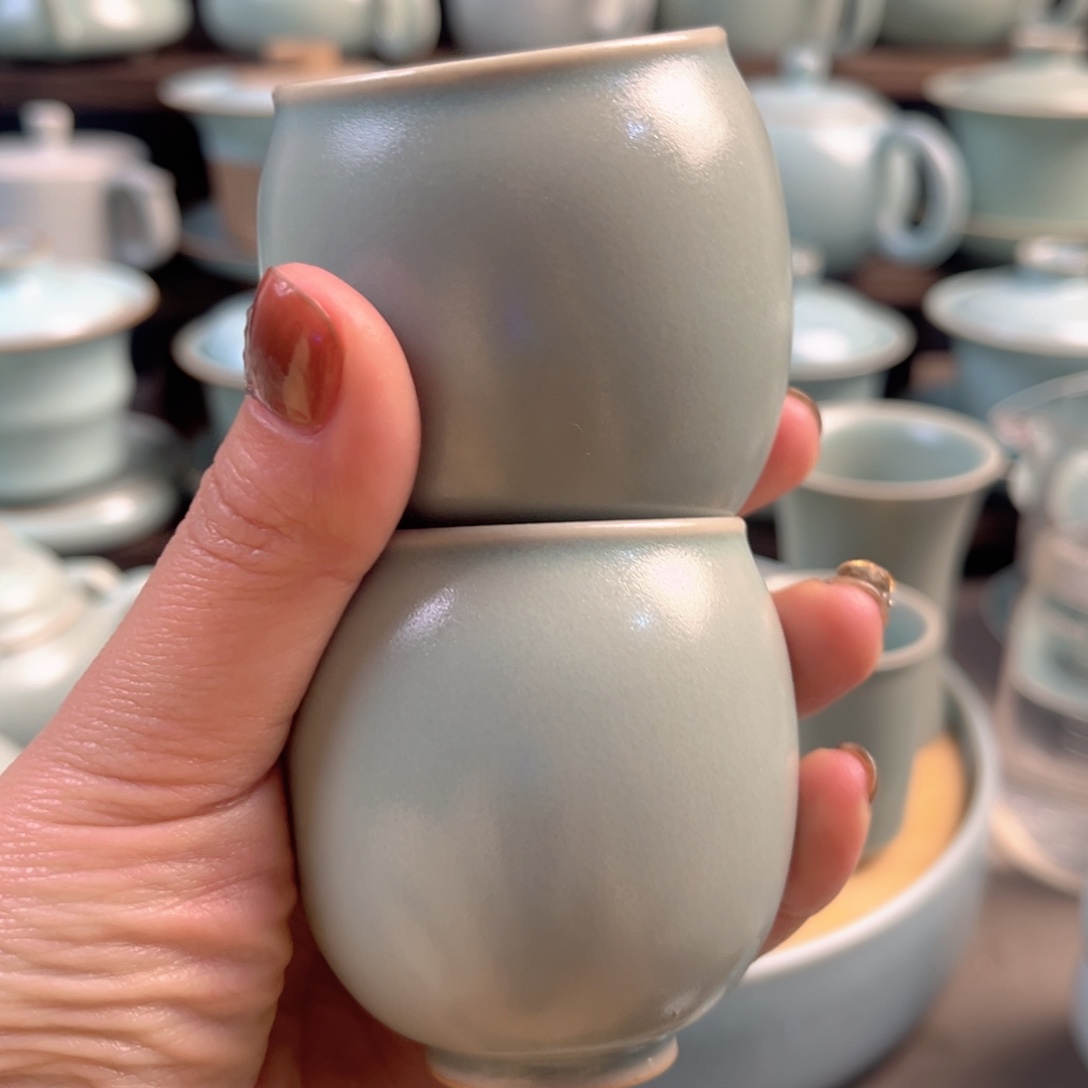 小****摆件陶天青色和灰黄色两大色系