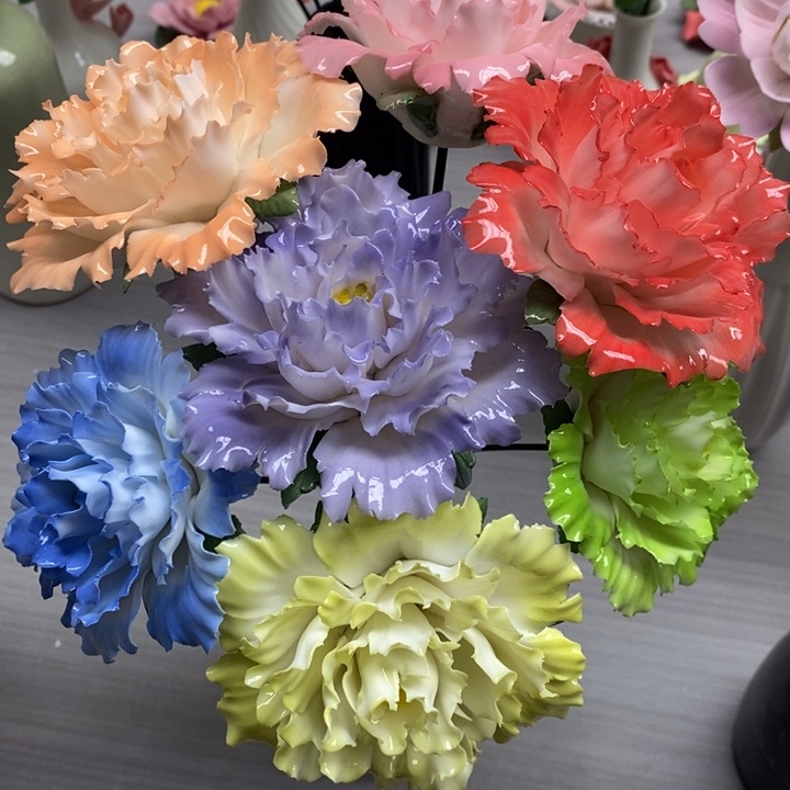 陶瓷陶瓷材料7朵牡丹