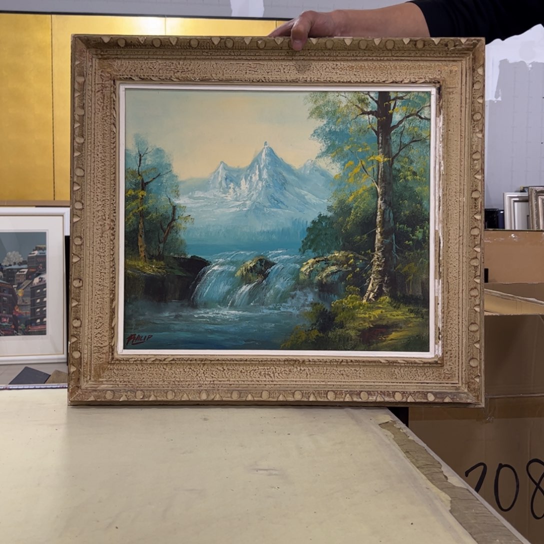 威***逊绘画屏风框画茶空间设计