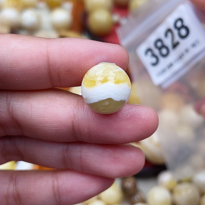 蜜蜡未镶嵌珠宝奇石皮粉15
