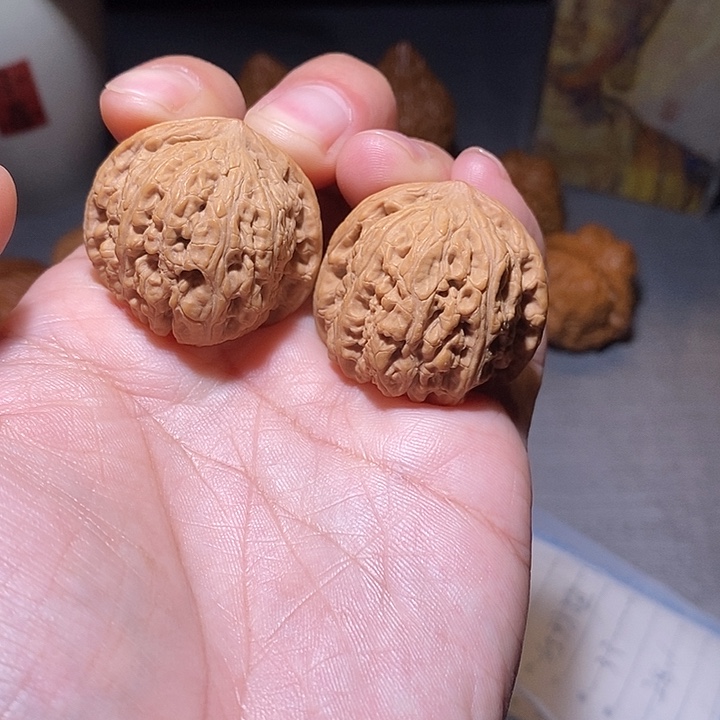 把件文玩核桃全品无修33尺红玛瑙