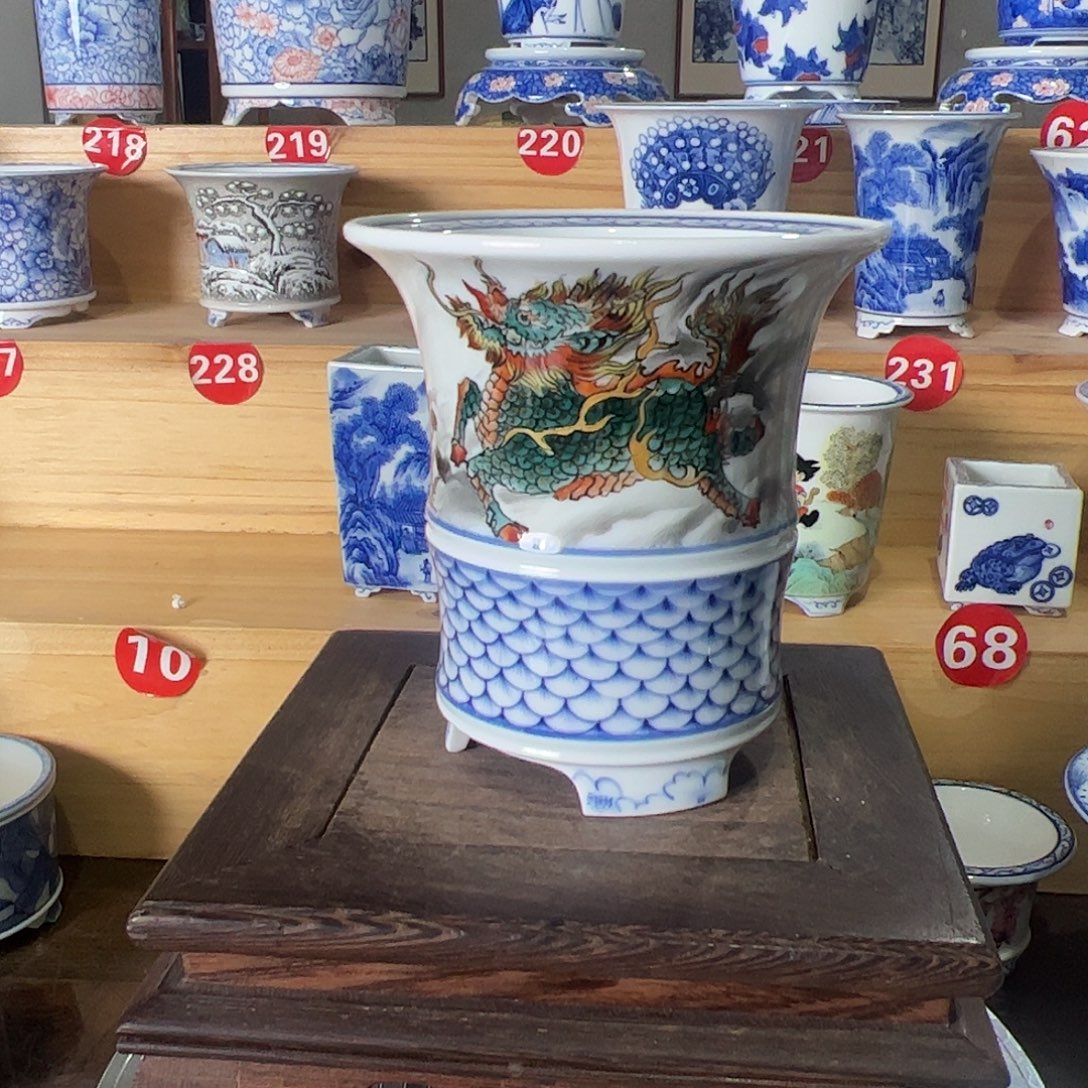 V***t墨奈手绘陶瓷花盆