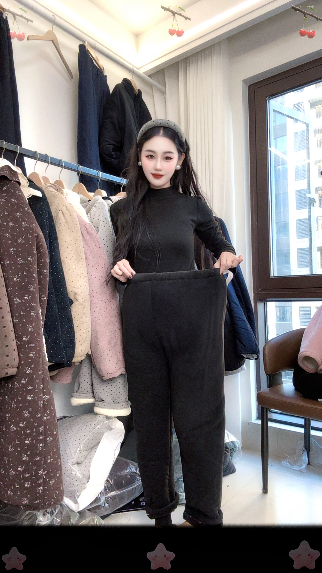 【XY】2025原版冬季三层加绒加厚显瘦保暖孕妇裤外穿百搭女士黑色