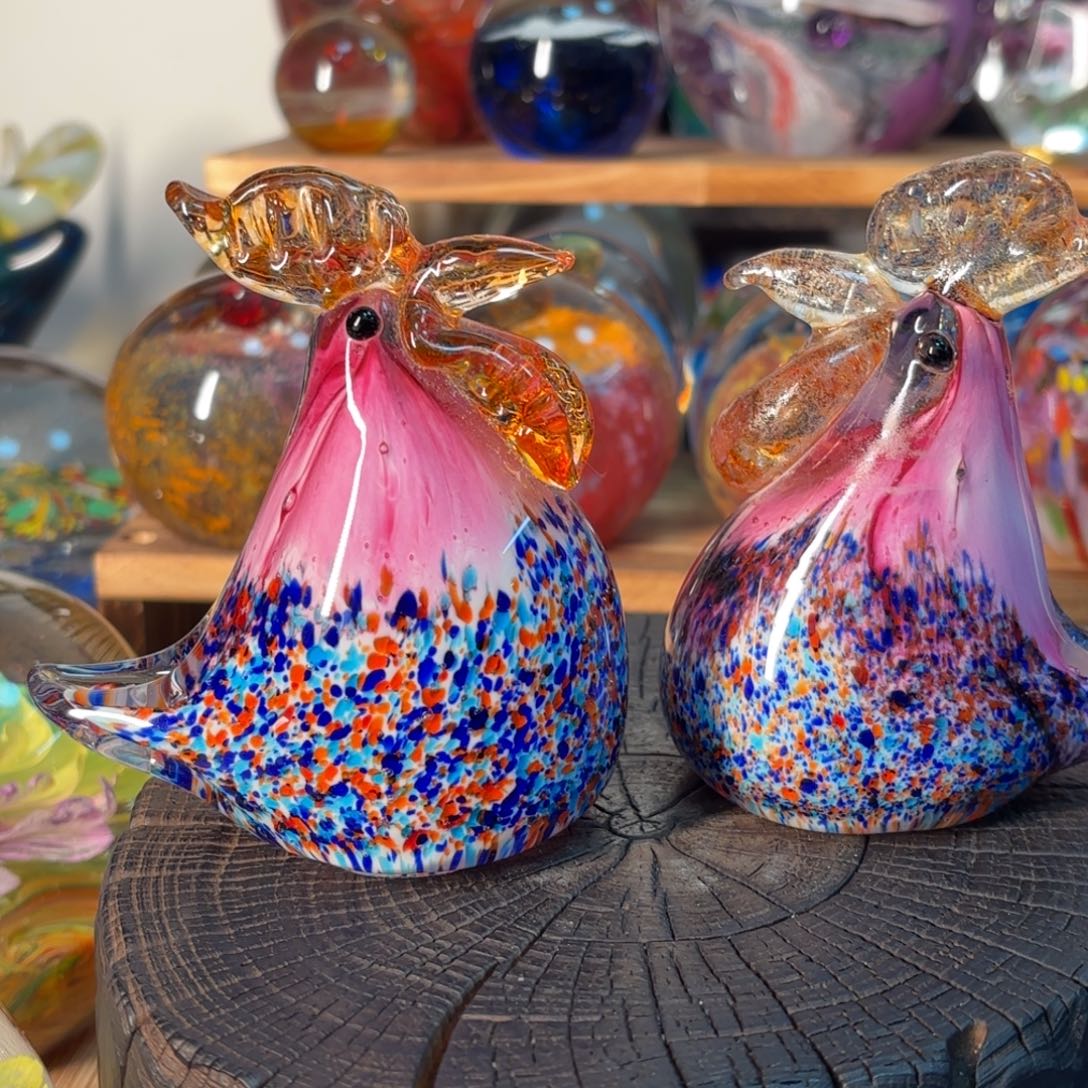 手工艺品琉璃微瑕2个